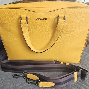 Coach Yellow Leather Tote Bag